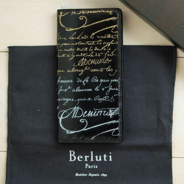 【特注】Berluti ブラック×シルバーゴールドパティーヌ ベルルッティN