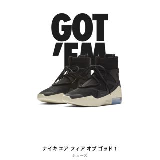 ナイキ(NIKE)のAIR FEAR OF GOD 1   27.5cm US9 1/2(スニーカー)