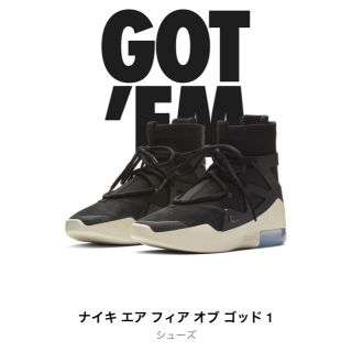 フィアオブゴッド(FEAR OF GOD)の送料込26.5 nike/fear of god 1 Black(スニーカー)