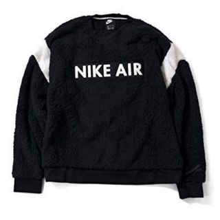 ナイキ(NIKE)のS 黒 ナイキ エア シェルパ フリース クルー ボア NIKE AIR(トレーナー/スウェット)