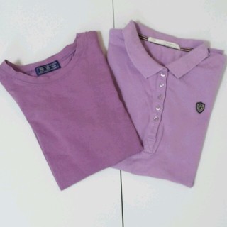 紫好きな方へ♪２枚セット(ポロシャツ)