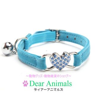 猫首輪　小型犬首輪　ブルー ♪　新品未使用品　送料無料（004）(猫)