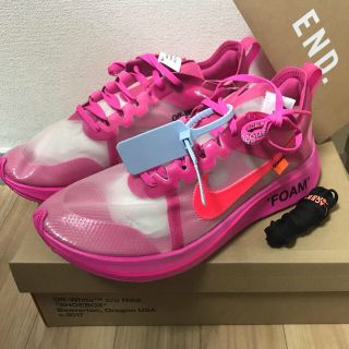 オフホワイト(OFF-WHITE)のNIKE Off-White ZOOM FLY TulipPink 28.5cm(スニーカー)