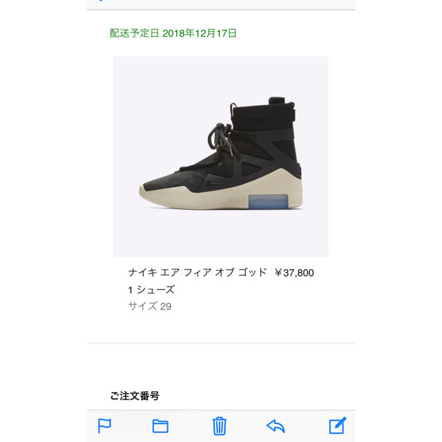 NIKE(ナイキ)のナイキ エアフィアオブゴッド  29.0  メンズの靴/シューズ(スニーカー)の商品写真