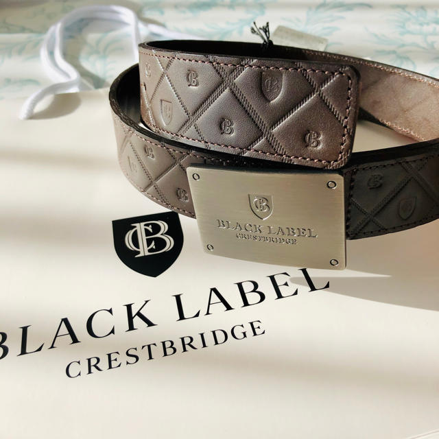 BLACK LABEL CRESTBRIDGE(ブラックレーベルクレストブリッジ)の新品 未使用 ブラックレーベル  クレストブリッジ  レザー メンズ ベルト メンズのファッション小物(ベルト)の商品写真