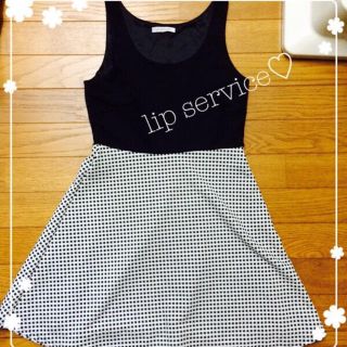 リップサービス(LIP SERVICE)のギンガムチェックワンピ(ミニワンピース)