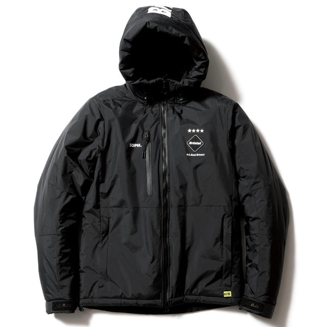 L 新品 FCRB 18AW TOUR PADDED PARKA BLACK