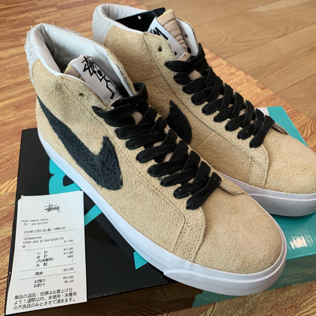 スニーカーNIKE × STUSSY NIKE SB ZOOM BLAZER MID QS