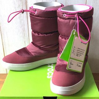 クロックス(crocs)の★新品正規品★クロックス ロッジポイント シャイニープルオン レッド 23cm(ブーツ)