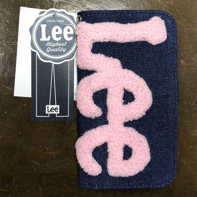 【新品 未使用】Lee iPhone手帳型ケース ネイビー×ピンクの通販 by B.G's shop｜ラクマ