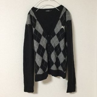 バーバリーブラックレーベル(BURBERRY BLACK LABEL)のBURBERRY BLACK LABEL   カーディガン チェック ウール (カーディガン)