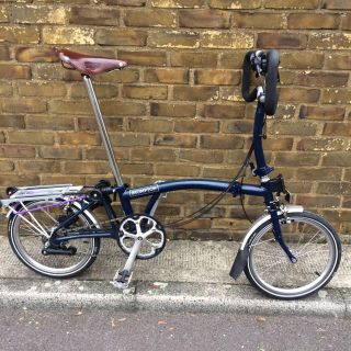 ブロンプトン(BROMPTON)の2017ブロンプトン P6R テンベストブルー B17 Brooks サドルSP(自転車本体)