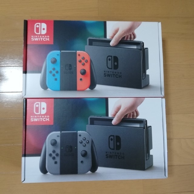 Switch(ネオン一台、グレー1台)＋ソフト エンタメ/ホビーのゲームソフト/ゲーム機本体(家庭用ゲーム機本体)の商品写真