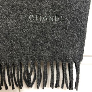 シャネル(CHANEL)のCHANEL　シャネル　マフラー　カシミヤ100％　※虫食いあり(マフラー/ショール)