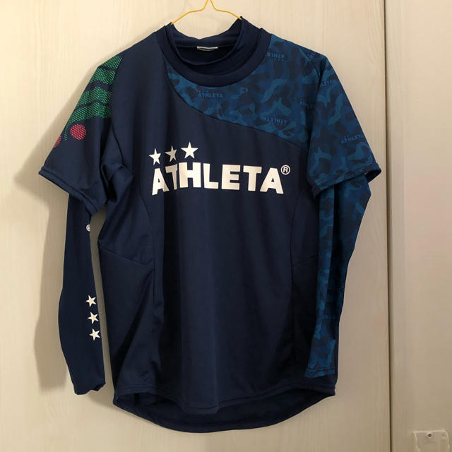 ATHLETA(アスレタ)のアスレタ ネイビー 上下インナーセット Mサイズ スポーツ/アウトドアのサッカー/フットサル(ウェア)の商品写真