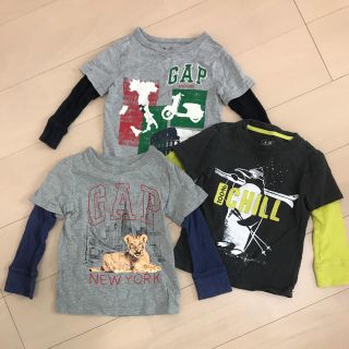 ベビーギャップ(babyGAP)のbabyGAP 男の子 重ね着風ロンT 90、95 3点セット(Tシャツ/カットソー)