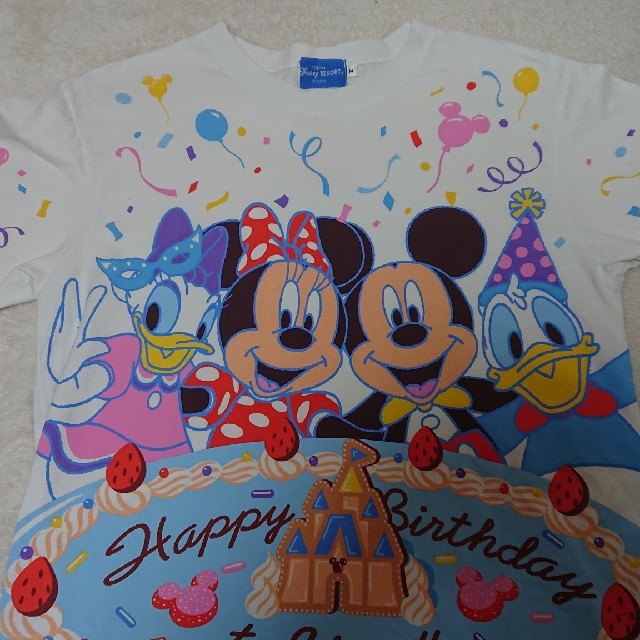 Disney(ディズニー)のDisney ディズニー バースデー Tシャツ レディースのトップス(Tシャツ(半袖/袖なし))の商品写真