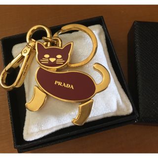 PRADA プラダ 1AP433 キャット 猫 キーリング キーホルダー