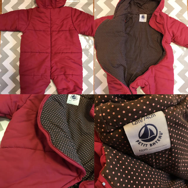 PETIT BATEAU(プチバトー)のプチバトー ジャンプスーツ 12m キッズ/ベビー/マタニティのベビー服(~85cm)(カバーオール)の商品写真