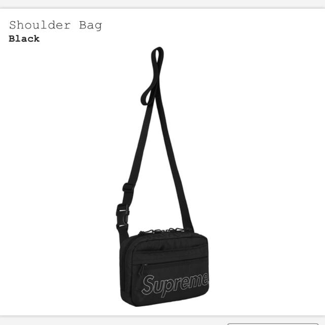 18FW supreme Shoulder Bag BLACK