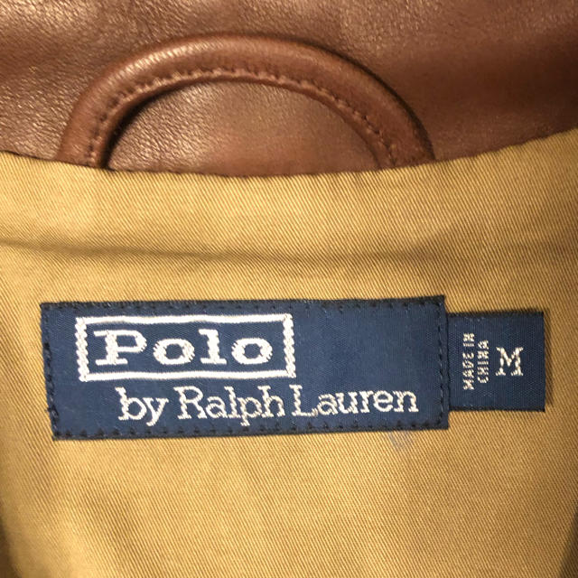 POLO RALPH LAUREN(ポロラルフローレン)のポロラルフローレン  レザージャケット  ブラウン  サイズM  羊革 メンズのジャケット/アウター(レザージャケット)の商品写真