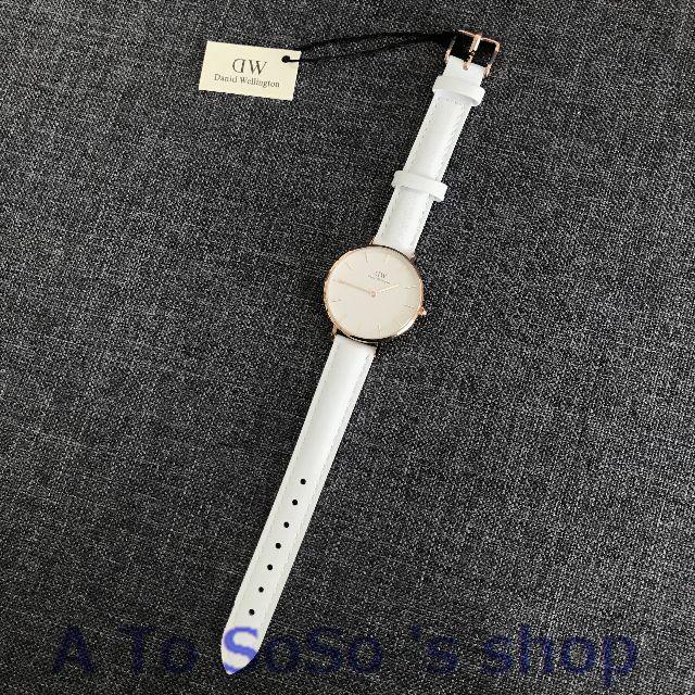 Daniel Wellington(ダニエルウェリントン)の年末のお値下げ中☆　DW　32MM　ホワイト　ローズゴールド レディースのファッション小物(腕時計)の商品写真