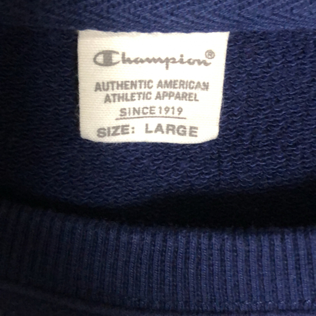 Champion(チャンピオン)の専用。チャンピオン USMA トレーナー  紺色 Lサイズ レディースのトップス(トレーナー/スウェット)の商品写真