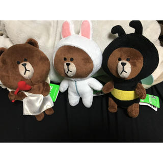 LINE ブラウン ぬいぐるみ セット(ぬいぐるみ)