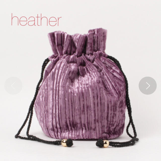 heather(ヘザー)の新品!heather✩ﾌﾟﾘｰﾂﾍﾞﾛｱ巾着✩ レディースのバッグ(その他)の商品写真