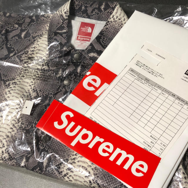 18SS supreme×THE NORTH FACE snakeskin S