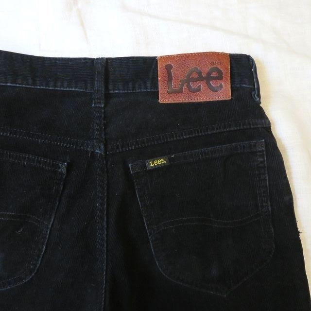 Lee(リー)のLee コーデュロイパンツ 黒 ハイウエスト 古着 レディース vintage レディースのパンツ(カジュアルパンツ)の商品写真
