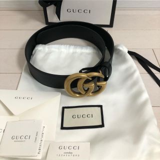 グッチ(Gucci)の【新品未使用】ベルト幅4.0cm グッチ ダブルG バックル付き レザーベルト(ベルト)