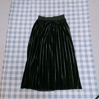 黒　ブラック　ロングスカート　プリーツスカート　(ロングスカート)