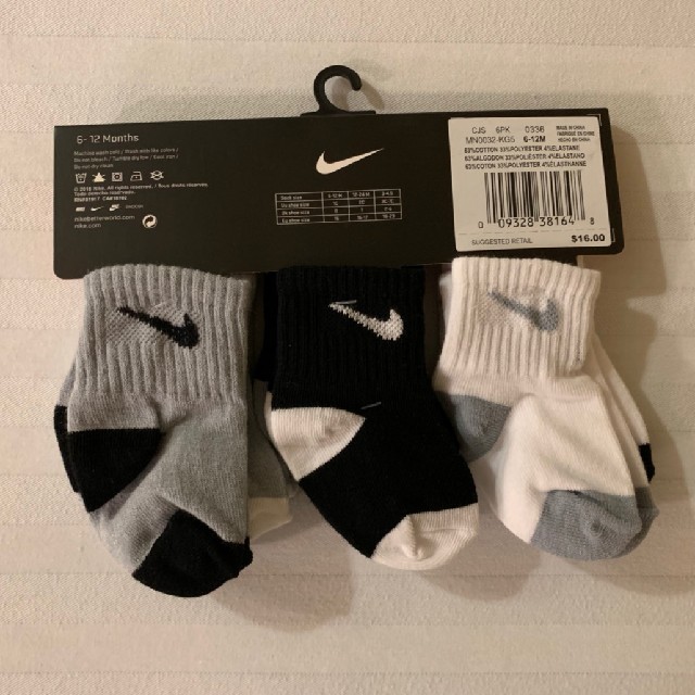 NIKE(ナイキ)のNIKEナイキソックス6P キッズ/ベビー/マタニティのこども用ファッション小物(靴下/タイツ)の商品写真