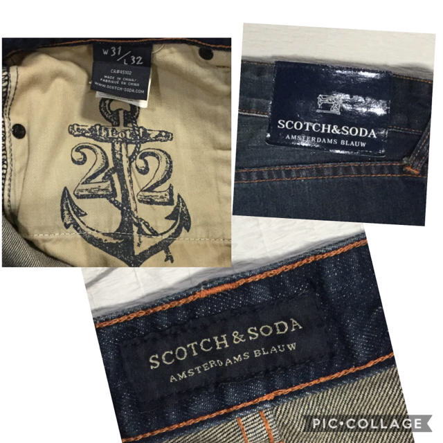 SCOTCH & SODA(スコッチアンドソーダ)のSCOTCH&SODA スコッチ＆ソーダ ビンテージ加工 スリム 濃紺 w31 メンズのパンツ(デニム/ジーンズ)の商品写真