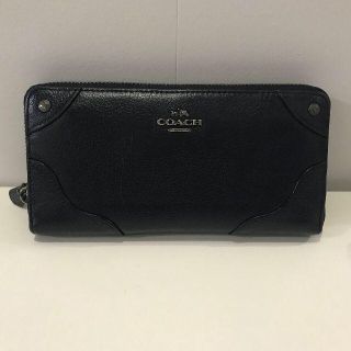 コーチ(COACH)のコーチ 長財布 ネイビー 中古(財布)