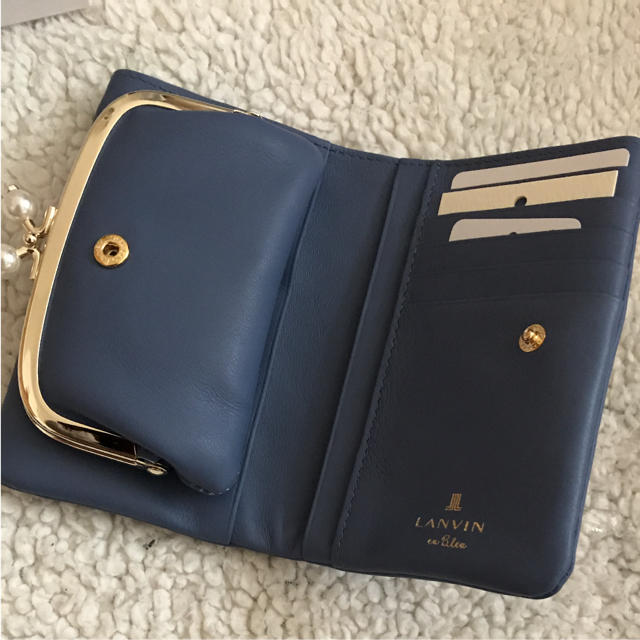 LANVIN en Bleu(ランバンオンブルー)のは様専用 ランバンオンブルーがま口財布 ブルー レディースのファッション小物(財布)の商品写真