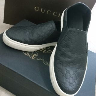 グッチ(Gucci)の正規品GUCCIスリッポンBLACK♡22センチ(スリッポン/モカシン)