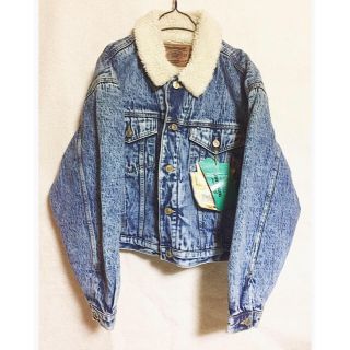 サンタモニカ(Santa Monica)の古着 90s vintage デニムボアジャケット ケミカルウォッシュ(Gジャン/デニムジャケット)