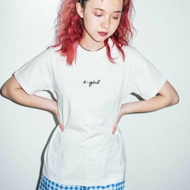 X-girl - X-girl アニエスべー風ロゴTシャツ サイズ2の通販 by X-girl - X-girl アニエスべー風ロゴTシャツ サイズ2の通販 by