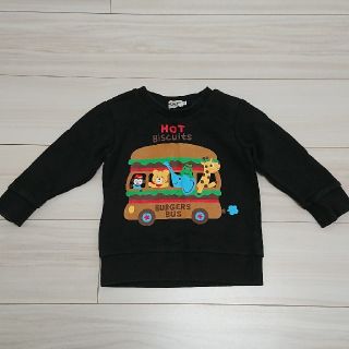 ホットビスケッツ(HOT BISCUITS)のミキハウス ホットビスケッツ トレーナー 黒 100(Tシャツ/カットソー)