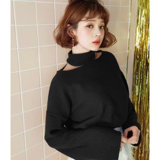 ディーホリック(dholic)の美品❤︎チョーカーネック ピンク 秋服 冬服(ニット/セーター)