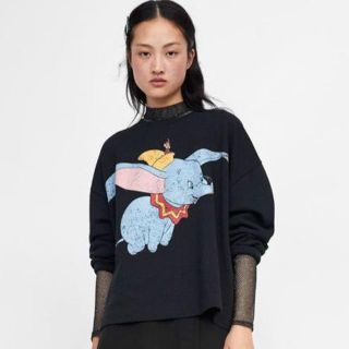 ZARA ザラ Disney ダンボ スウェット プルオーバー 裏起毛 S