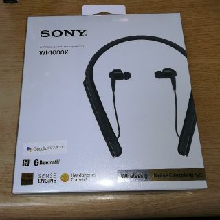 新品　SONY WI-1000X ブラック ワイヤレスノイズキャンセリング(ヘッドフォン/イヤフォン)