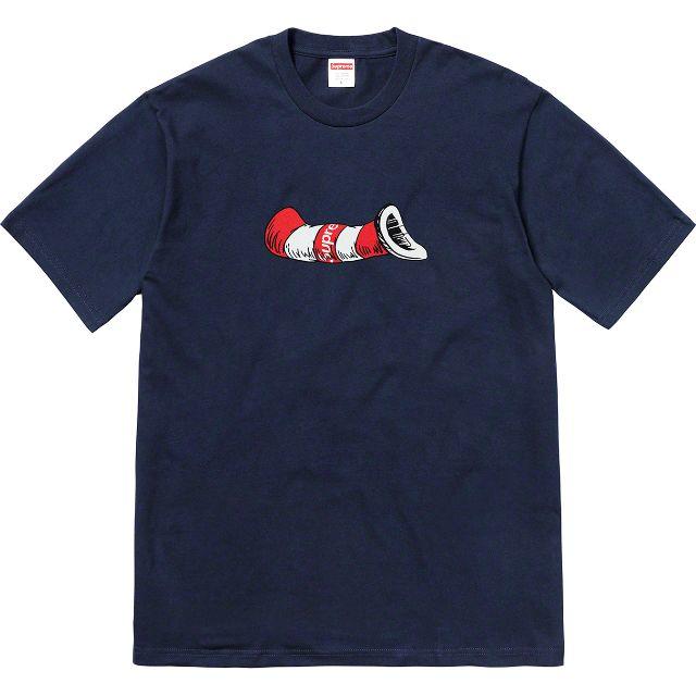 Supreme(シュプリーム)のSupreme Cat in the Hat Tee ネイビー S メンズのトップス(Tシャツ/カットソー(半袖/袖なし))の商品写真