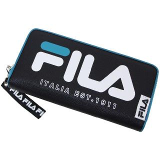 フィラ(FILA)のFILA フィラ ロングウォレット長財布ロゴストラップ付き★ブルーグリーン新品(財布)