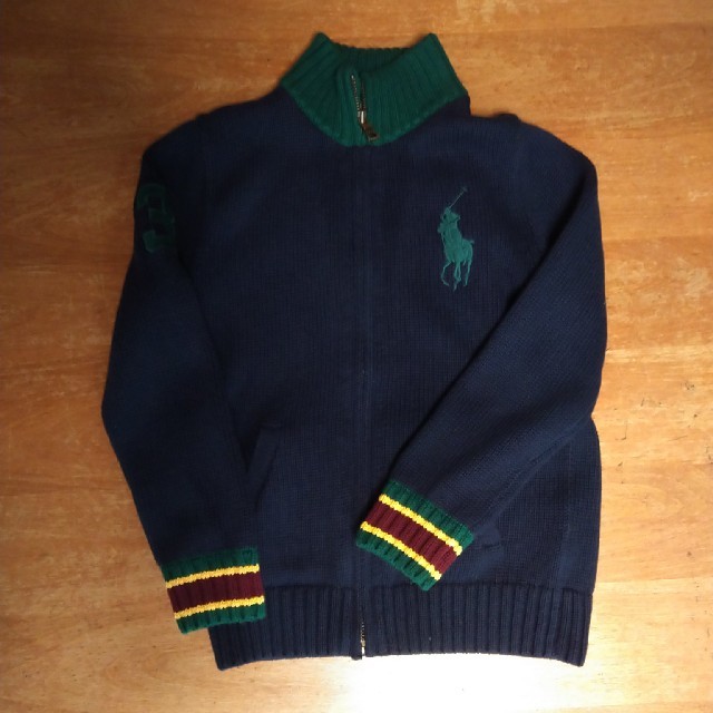 POLO RALPH LAUREN(ポロラルフローレン)のラルフキッズ130　ジップカーディガン キッズ/ベビー/マタニティのキッズ服男の子用(90cm~)(カーディガン)の商品写真