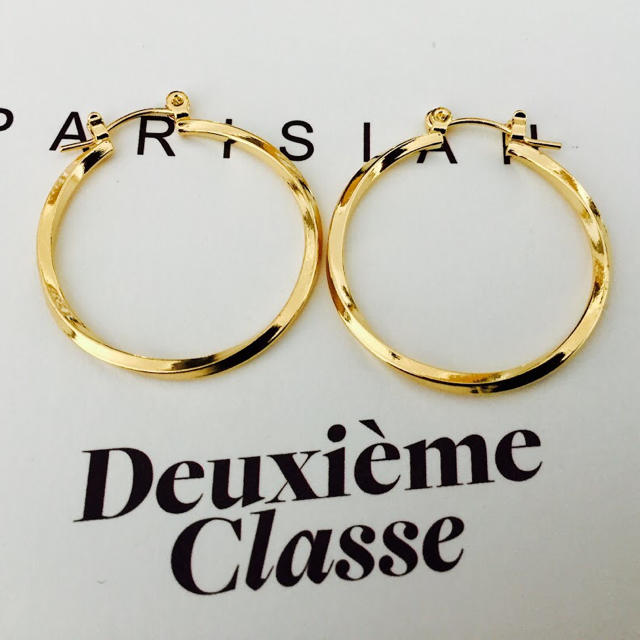 ★新品 DEUXIEME CLASSE ドゥーズィエムクラス ひねりフープピアス