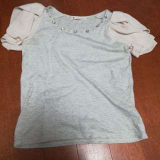 マジェスティックレゴン(MAJESTIC LEGON)のマジェスティックレゴン　majesticlegon フリル　シフォンカットソー(カットソー(半袖/袖なし))