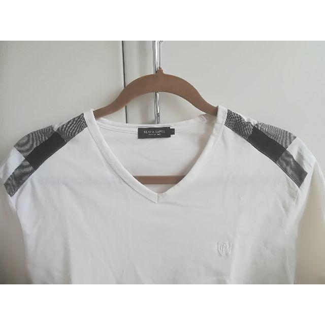 BLACK LABEL CRESTBRIDGE(ブラックレーベルクレストブリッジ)のブラックレーベル クレストブリッジ Tシャツ カットソー ショルダーチェック メンズのトップス(Tシャツ/カットソー(半袖/袖なし))の商品写真
